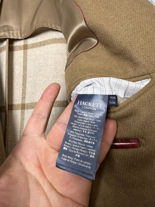 (Розмір 40R / 50R) Пальто Hackett London верблюжого кольору вовняне