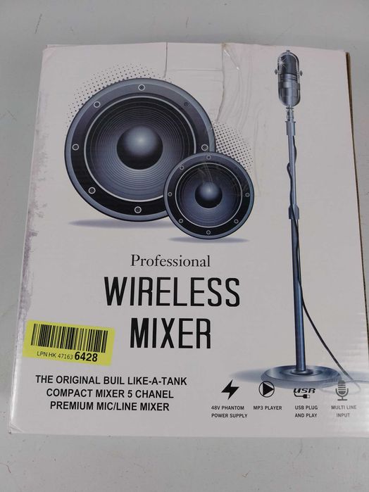 Mikser 5 kanałowy z 2 bezprzewodowymi mikrofonami