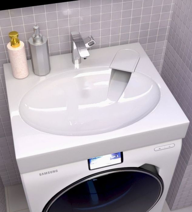 Umywalka nad pralkę akrylowa