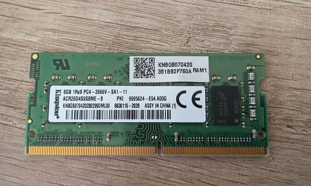 Pamięć RAM 8GB DDR4 używana