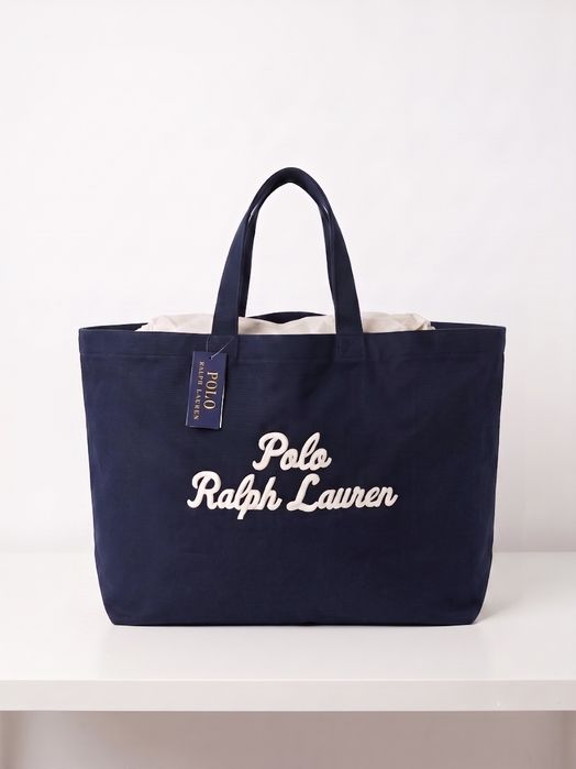 NOWA Torba na zakupy shopper Polo Ralph Lauren granatowa duża