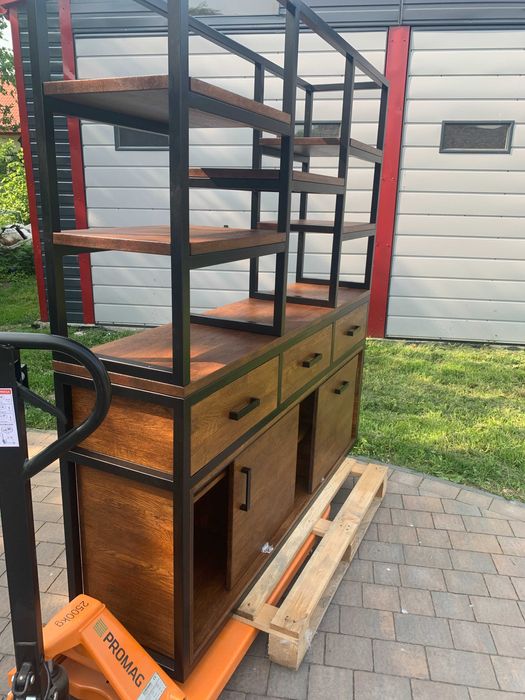 Regał metalowy loft GEORGIA nowoczesny regał do salonu kuchni łazienki