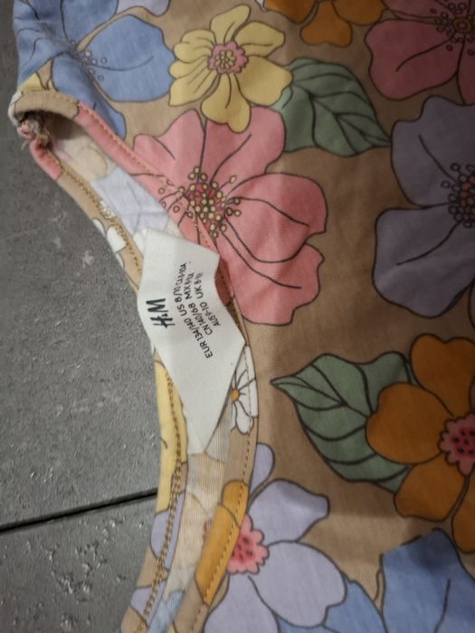 Sukienki bawełniane długi rękaw dla dziewczynki H&M 134