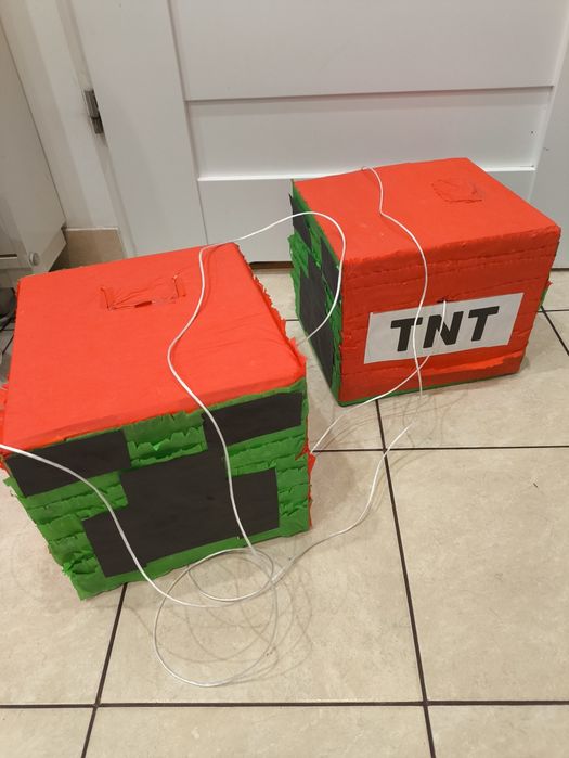 Piniata urodziny Minecraft creeper TNT express wysyłka