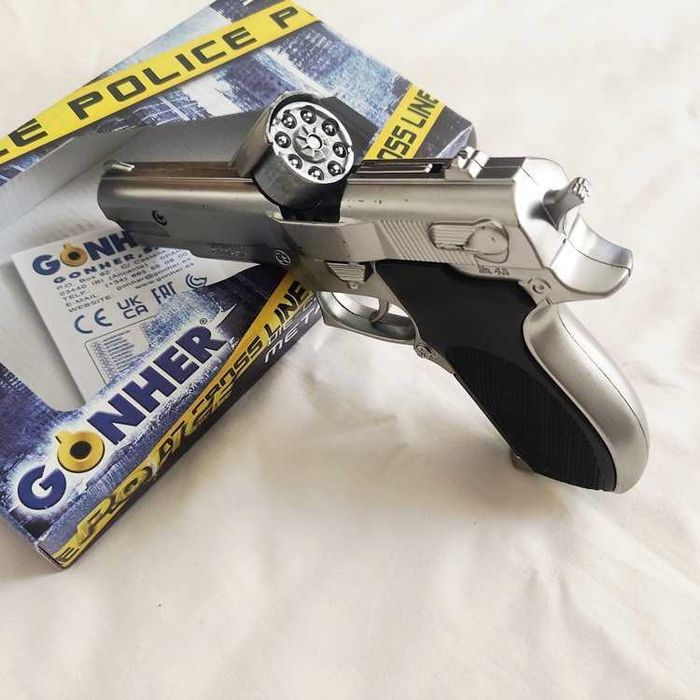 Pistola de policia metal de fulminantes 8 tiros