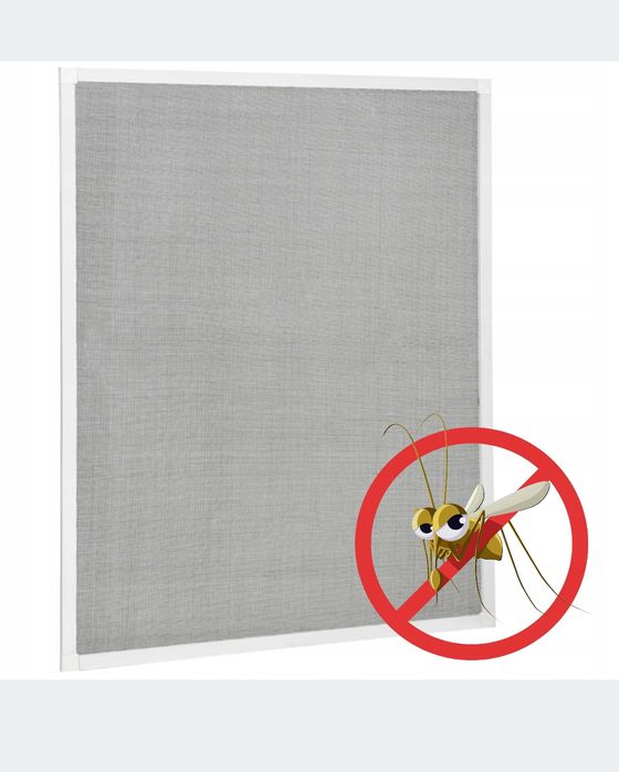 Moskitiera na okno 100x120 biała ramka aluminium