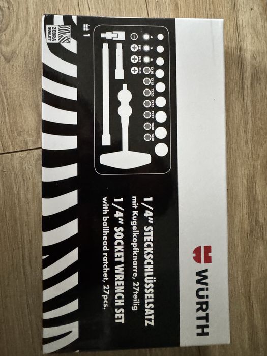 Zestaw kluczy nasadowych WÜRTH 1/4" – 27 elementów