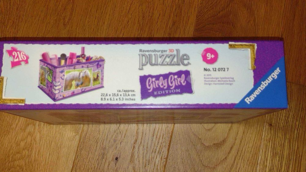 Ravensburger, Girly Girl, drzewko i pudełko na drobiazgi konie.
