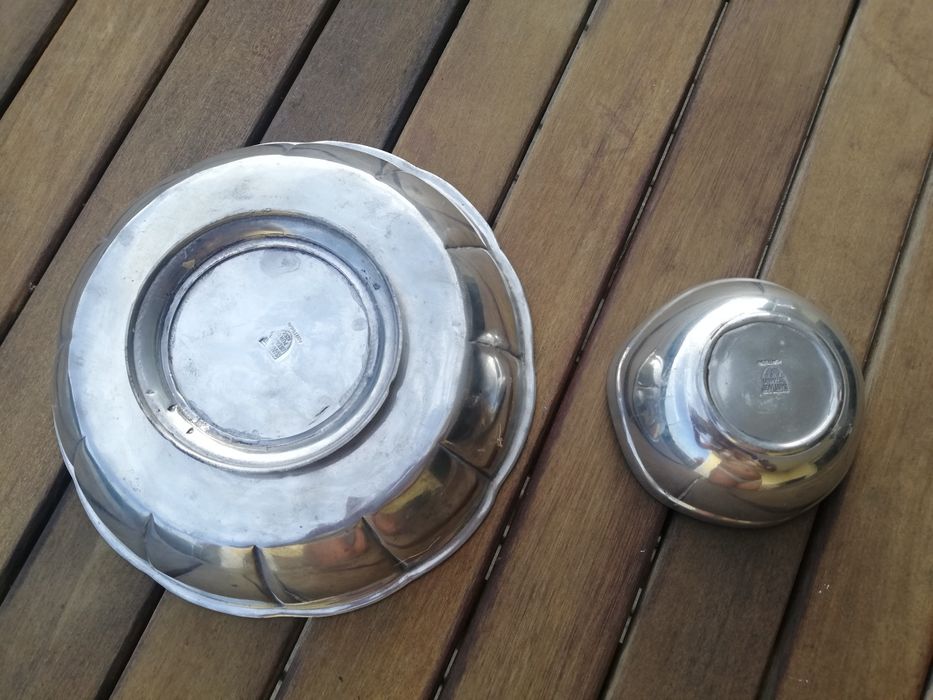 Two Solid Tin Goblets443976474774753283