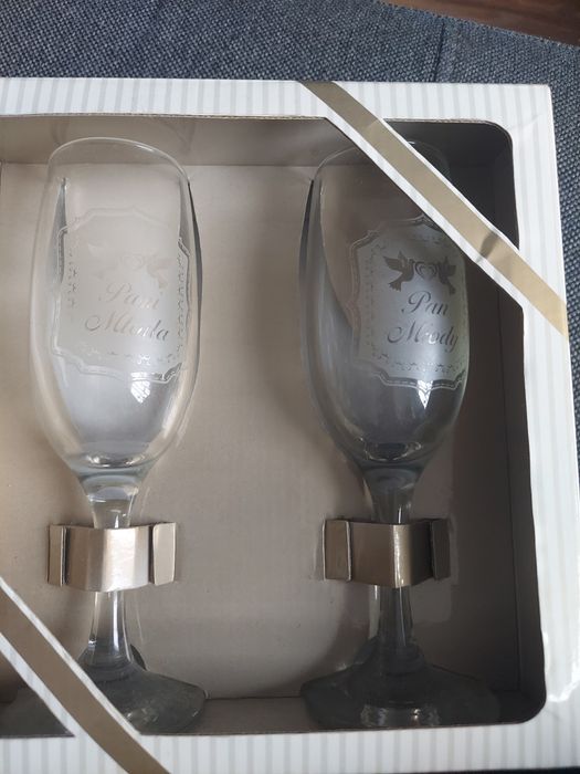 Kieliszki, lampki, szklanki Pani Młoda Pan Młody BGtech