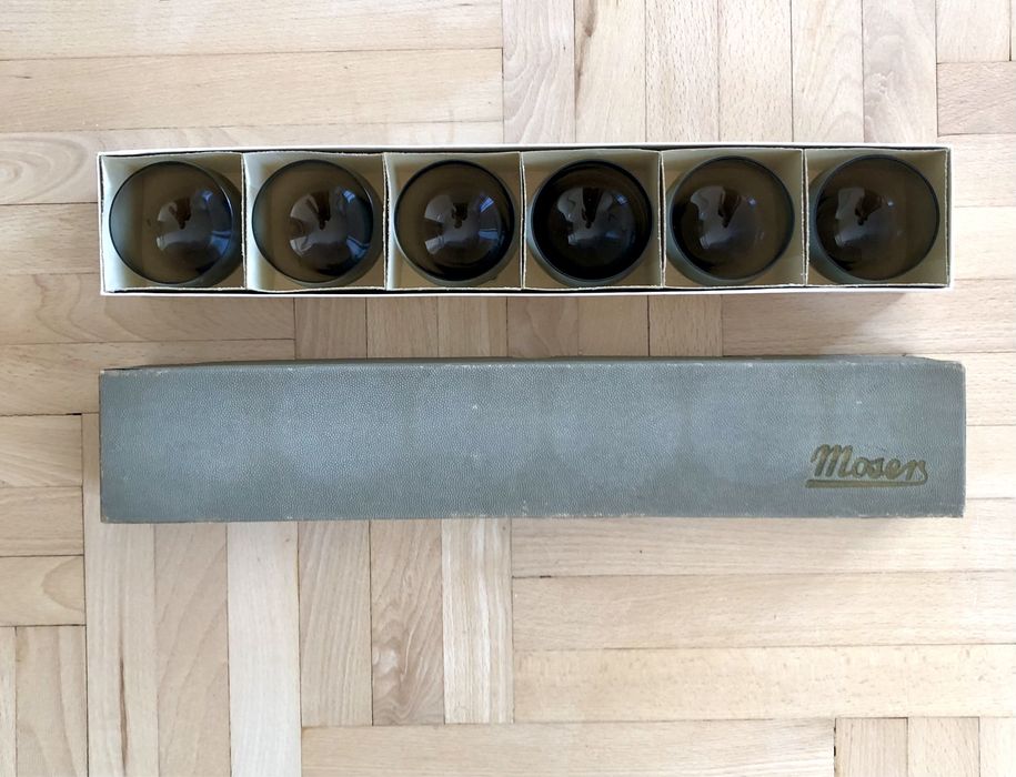 Szkło Moser kieliszki Rudolf Eschler Moser Culbuto