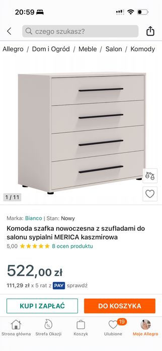 Komoda kaszmir 98 cm