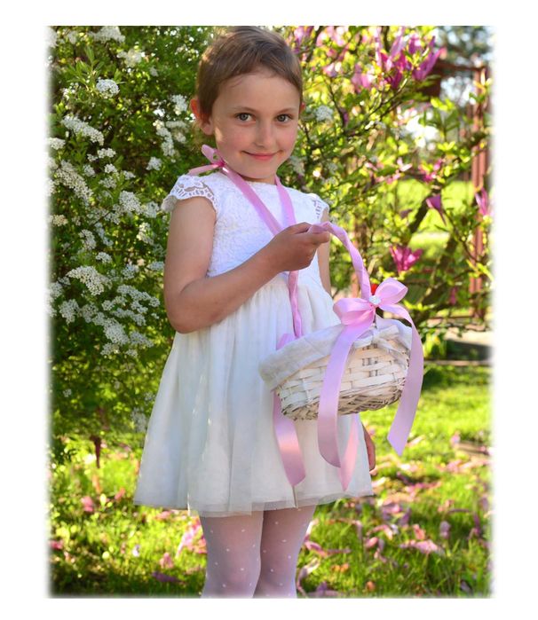 Koszyk Koszyczek ręcznie zdobiony na Boże Ciało - KOLORY