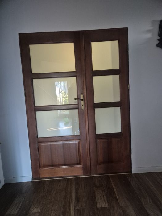 Drzwi dwuskrzydlowe wewnętrzne drewniane