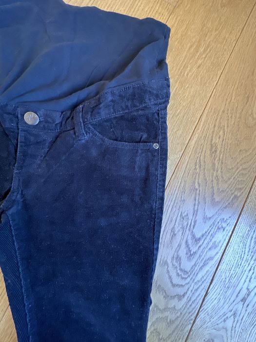 Spodnie ciążowe sztruks, czarne, H&M MAMA rozm. 40