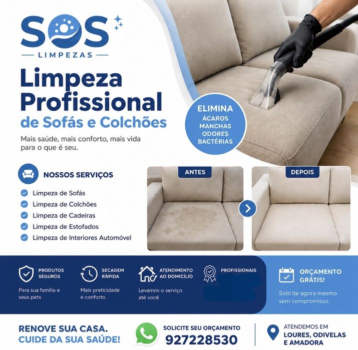 SoS Limpezas de sofás, colchões e tapetes