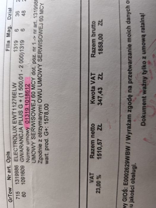 Pralka Electrolux EWT11276ELW