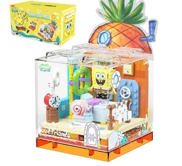 Nowy mega zestaw klocki konstrukcyje domek ananasowy Spongebob figurki