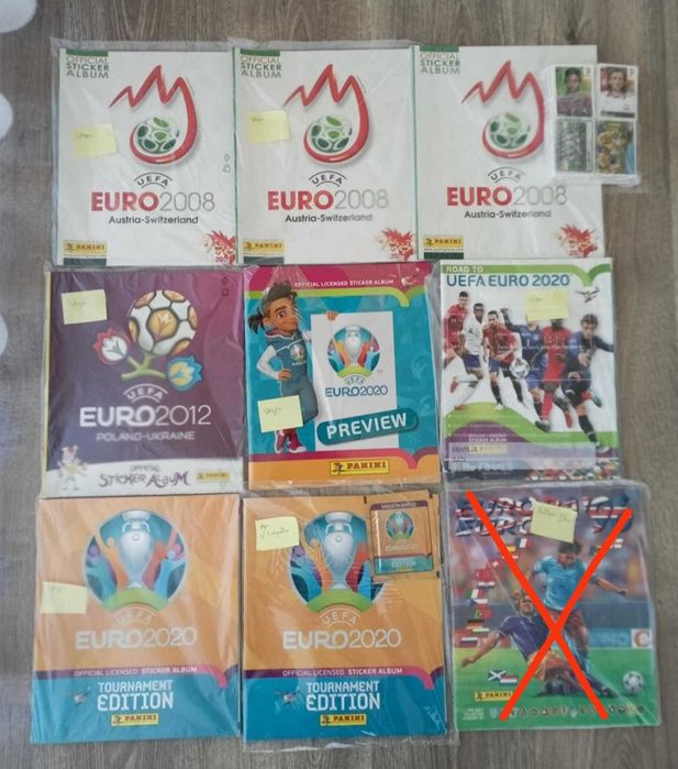 Cadernetas Futebol Mundial, Euro, Champions