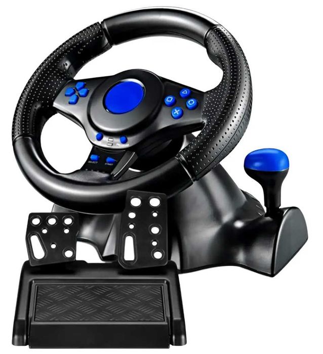 Ігрове кермо з педалями і коробкою передач для ноутбука пк ps2 ps3 pc usb vibration steering wheel симулятор гонок
