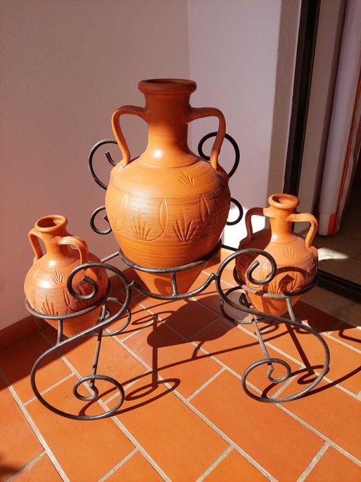 Conjunto de pucuras cor laranja