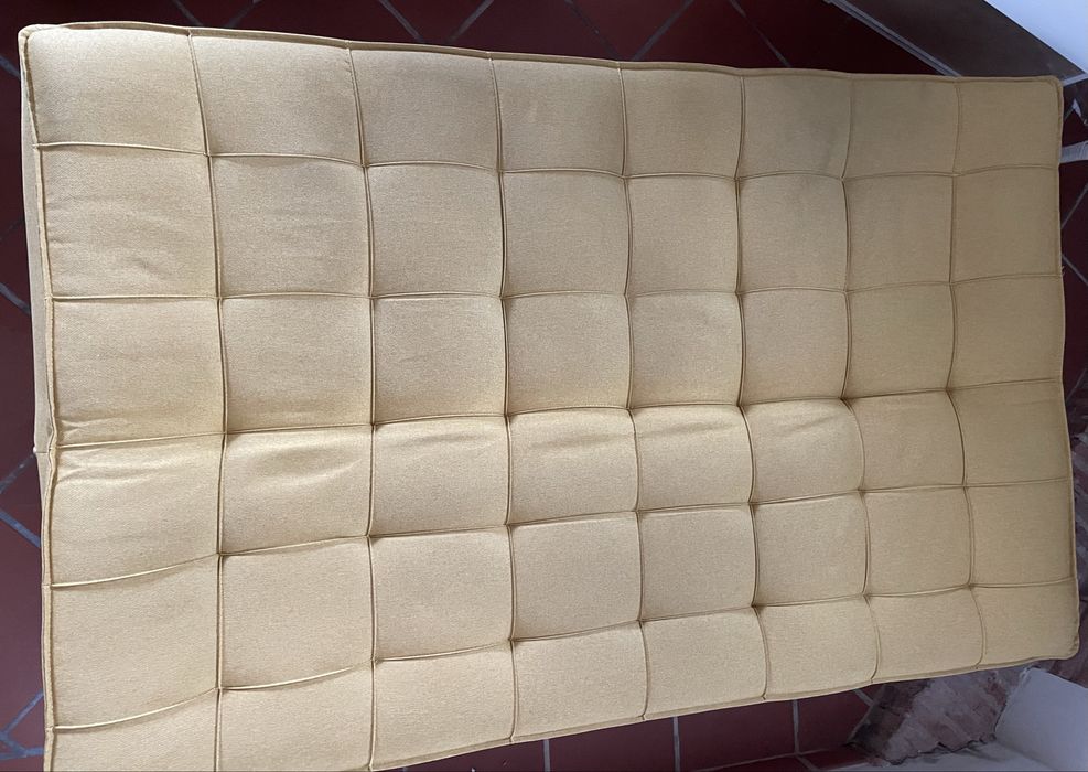 Sofá cama em tecido WILLEM cor amarelo - conforama