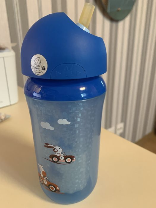 Термочашка с трубочкой