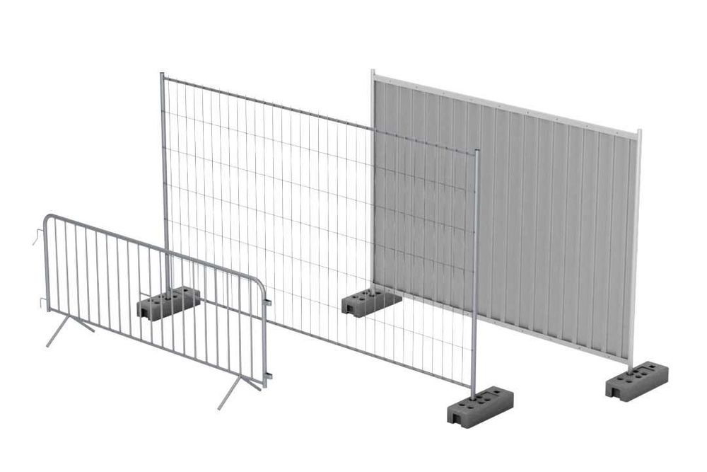 Ogrodzenie Tymczasowe Ażurowe - KOMPLET (panel + stopa + obejma)