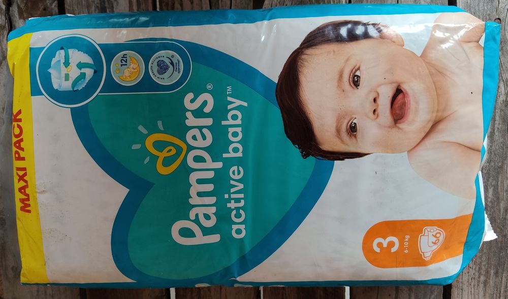 Pampers Active Baby 3  6-10kg.   198 sztuk