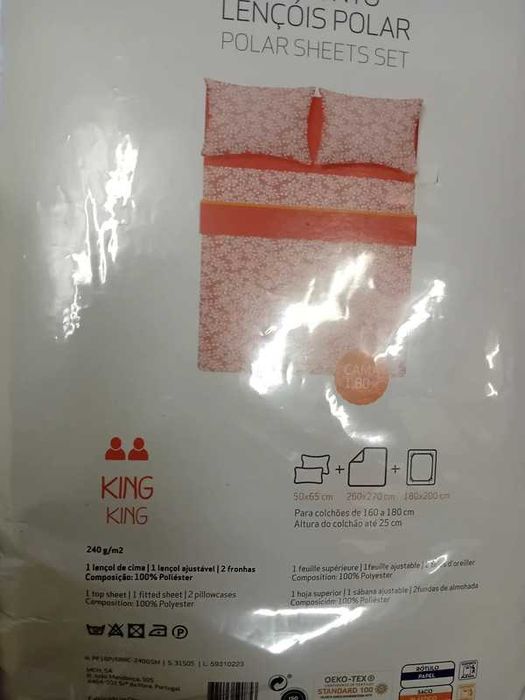 Conjunto de lençóis polares novo