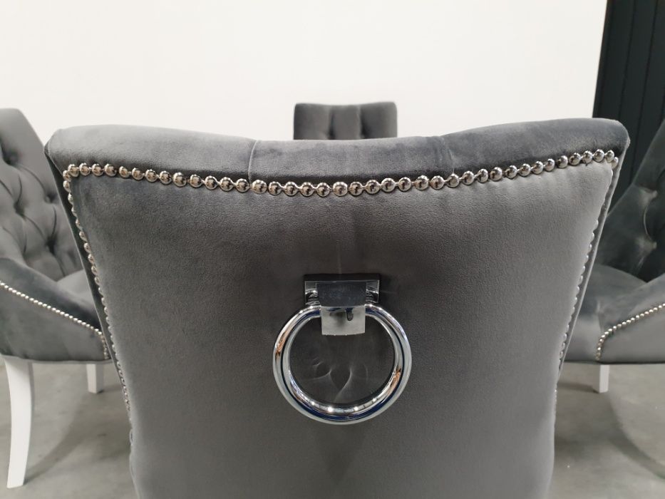 Stół okrągły+4 krzesła chesterfield wygodne pikowane Producent