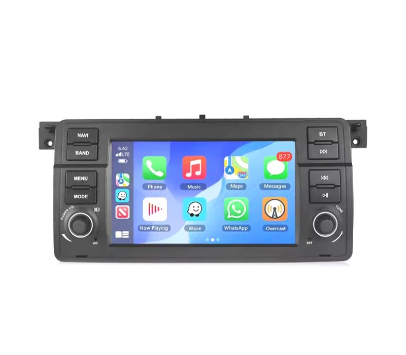 RÁDIO GPS ANDROID 15 BMW SÉRIE 3 E46 98-05 / COMPACTO 01-05 / CABRIO 00-06 / TOURING 99-05 / COUPÉ 98-06 7" 4GB+64GB