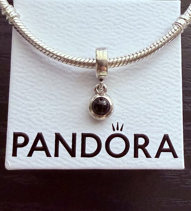PANDORA onyks oryginalna unikatowa zawieszka charms