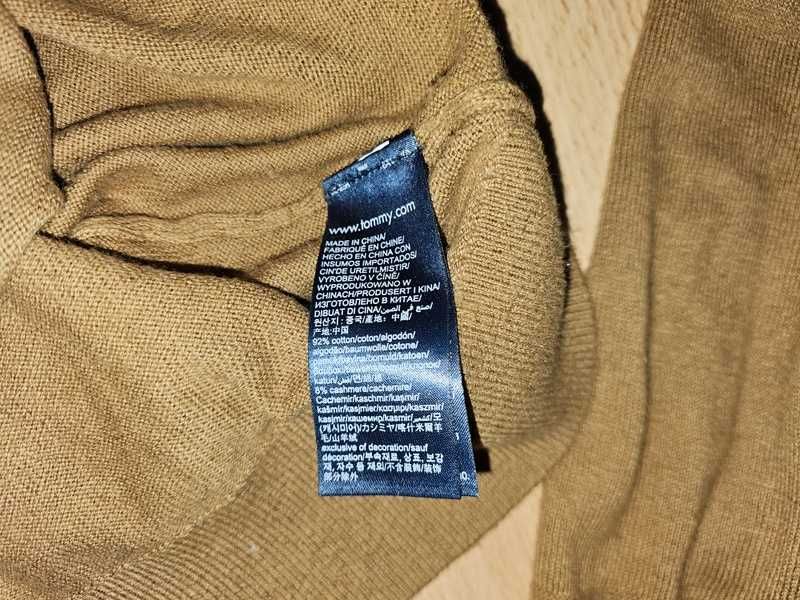 Sweter Tommy Hilfiger XL musztardowy kaszmir