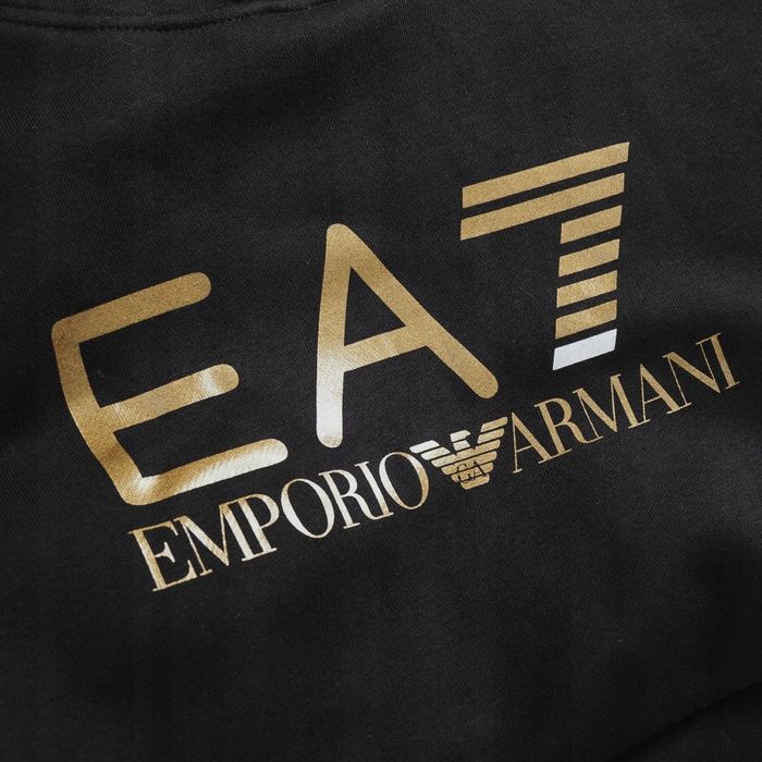 Ea7 Emporio Armani Bluza Kaptur Złote Logo R. Xl