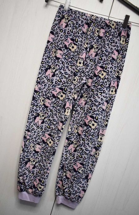 Spodnie piżama 134 140 Myszka Minnie dresowe welurowe dresy wygodne