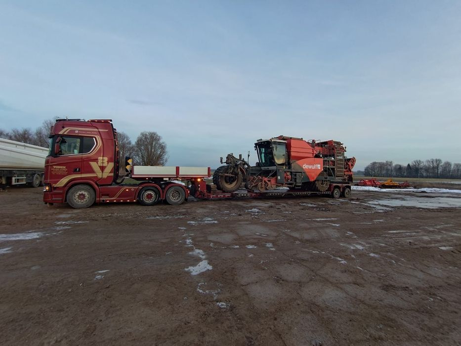 Transport kombajnów sieczkarni opryskiwaczy maszyn domków gabarytów