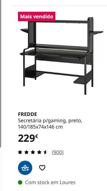 Secretária Gaming FREDDE - Como Nova