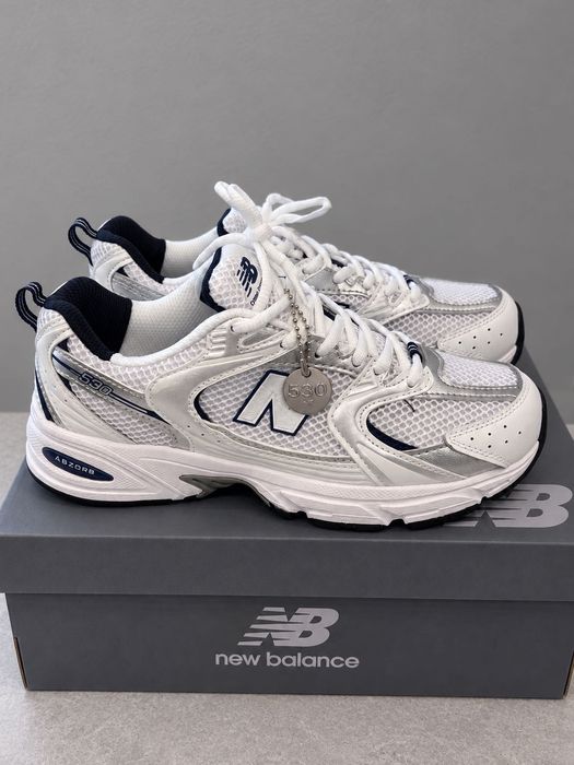 New Balance 530 rozm 39, srebrne białe szare