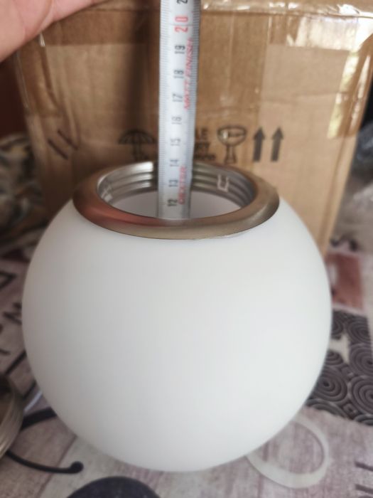 Candeeiro redondo globo vidro
