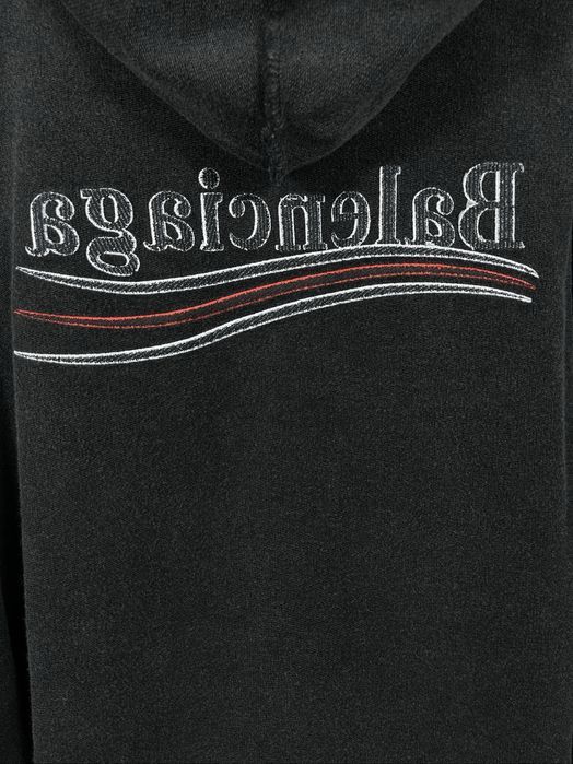 BALENCIAGA худи оверсайз мужское унисекс черное оригинал зип с капюшон