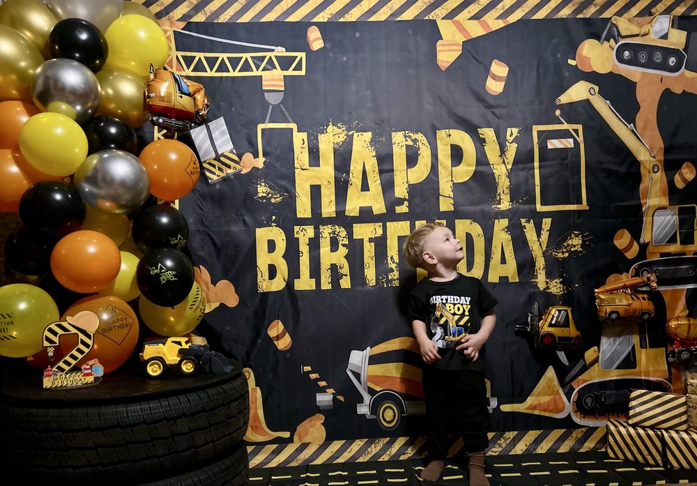 Фотозона банер будівельна вечірка