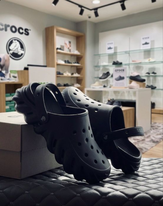 Crocs Echo Clog tripple black кроксы мужские черные