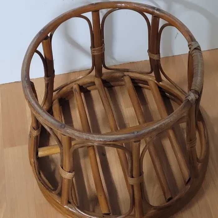 Pufa siedzisko Boho rattanowe