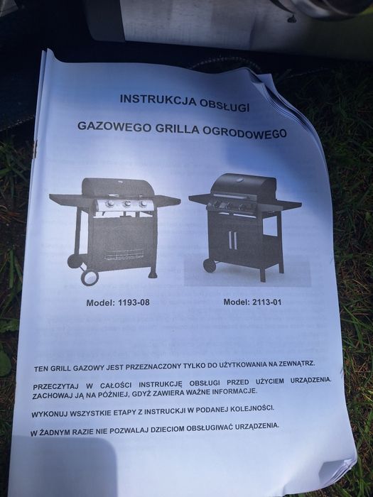 Grill gazowy z zeliwnym rusztem NOWY