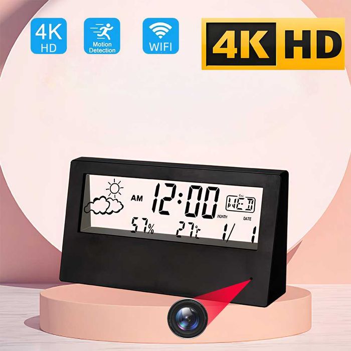 Camara Oculta Relógio Digital Vigilância Discreta Sem Baterias camera