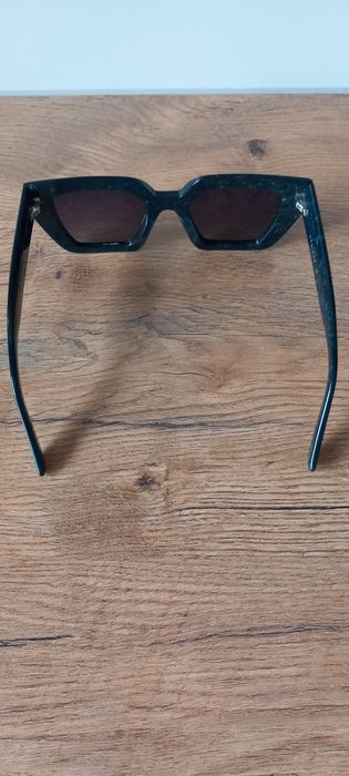 NOWE DESIREE Celine polaryzacja polaryzacyjne oryginalne okulary przeciwsłoneczne oprawki duże ciemno zielone butelkowa zieleń mozaika