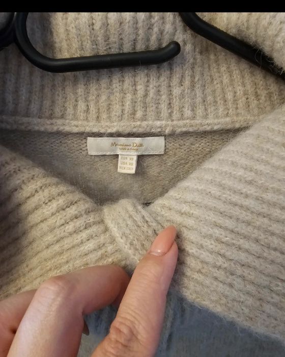 Sweter z kołnierzem Massimo Dutti XS wypada większy