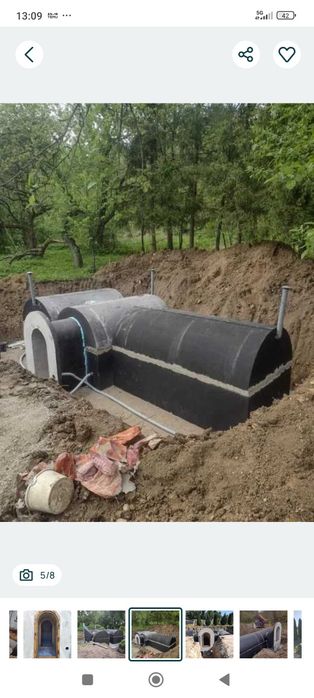 Ziemniaka ogrodowa półokrągła spiżarnia betonowa