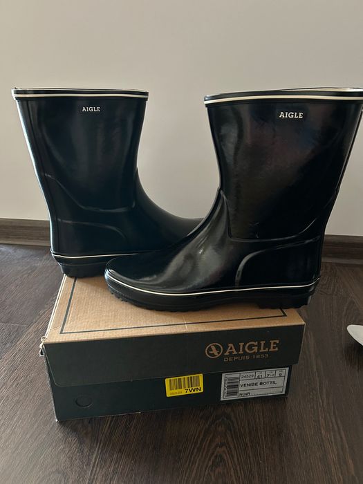 Agile VENISE BOTTILLON - Kalosze damskie - Noir czarne damskie 41